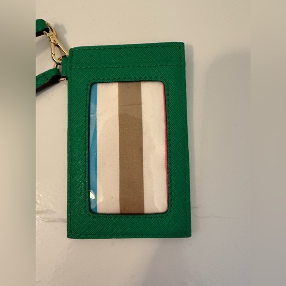 NWOT Kate Spade Saffiano Leather Small Slim Card Holder Green - Picture 6 of 7